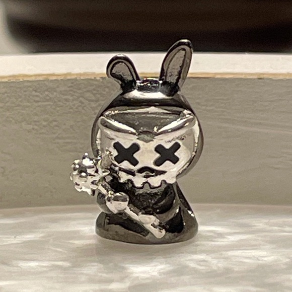None Jewelry - Grim Reaper Bunny Bracelet Charm Sterling Silver Two Tone